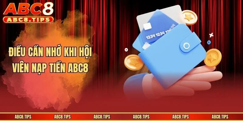 Điều cần nhớ khi hội viên nạp tiền ABC8